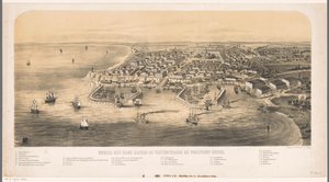 Odessa Havn Fugleperspektiv af Odessa med dets havne og befæstninger (titel på objektet) af Carel Christiaan Antony Last
