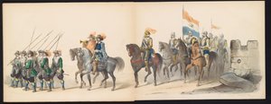 Masquerade of the Leiden Students, 1850 (Tavle 13) Intogt af Frederik Hendrik i 