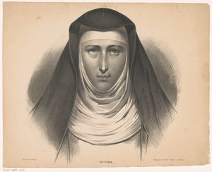 Portræt af en nonne Pictura (serietitel på objekt) af Carel Christiaan Antony Last