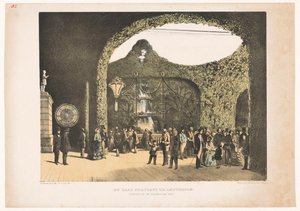 Hall i Frascati i Amsterdam 1855 Frascati-hallen i Amsterdam under messen i 1855 (titel på objekt)