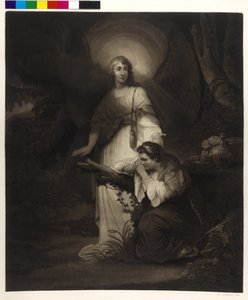 Hagar græder Hagar i ørkenen af Carel Fabritius