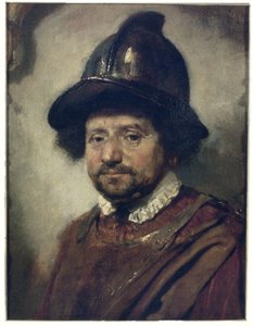 Mand med hjelm af Carel Fabritius