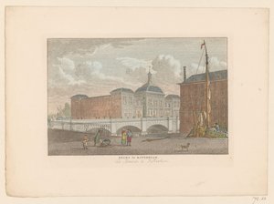 Udsigt over børsen i Rotterdam Messe i Rotterdam / La Bourse à Rotterdam (titel på objekt) af Carel Frederik Bendorp (I)