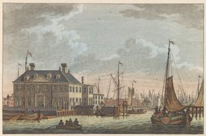 Udsigt over New City Inn, ca. 1790 Nieuwe Stads-Herberg i Amsterdam / Vue de L