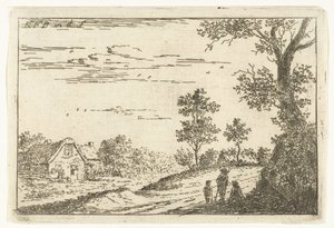 Landskab med gård Landskaber (serietitel) af Carel Frederik Bendorp (I)
