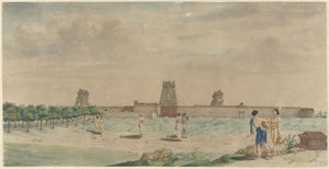 Grote Pagode te Chalembron, Indien af Carel Frederik Reimer