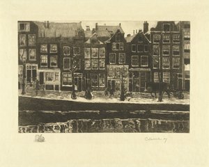 Lauriergracht af Carel Lodewijk Dake (signed by artist)