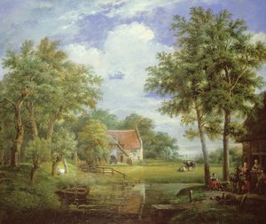 Hollandsk gårdscene