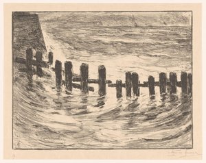 Pælearbejde i Schelde ved Vlissingen af Carel Nicolaas Storm van 