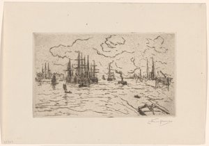Skibe på Maas af Carel Nicolaas Storm van 