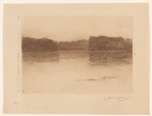 Dam i Haagse Bos om natten Haagsche Bosch om natten (titel på objekt) af Carel Nicolaas Storm van 