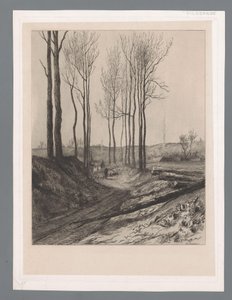 Hyrde med flok på en sunket vej nær Vilvoorde af Carel Nicolaas Storm van 