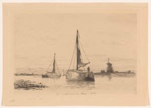Le Vecht près de Weesp (original titel på objektet) La Hollande (original serietitel) af Carel Nicolaas Storm van 