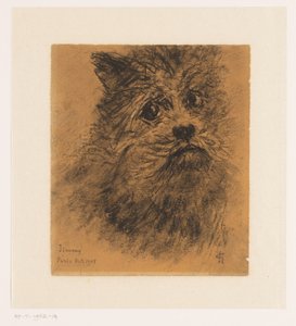 Portrætstudie af hunden Jimmy af Carel Nicolaas Storm van 