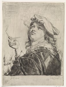 Ryger med pibe i hånden af Carel de Moor (II)