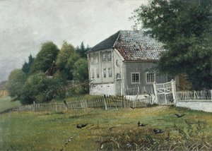 Notarhus i Drøbak (olie på lærred)