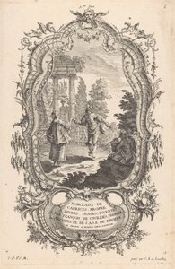 dansende par Figurer i landskaber (serietitel) 9me Livre I Morceaux De Caprices, Propre A Divers Usages (serietitel på objekt) af Carl Albert von Lespilliez