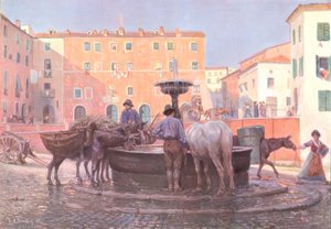 Ved springvandet i Genzano af Carl Alexander Brendel