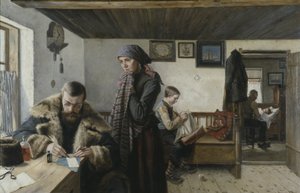The Doctor Calls, ca. 1900 (olie på lærred) af Carl Aspelin