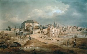 Aisch-broen til Höchstadt af Carl August Lebschee