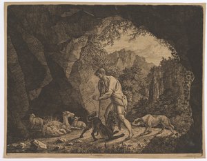Hyrden finder Romulus nær geden.n.d. af Carl Baron von Vittinghoff