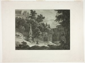 Pilgrim i skoven af Carl Blechen