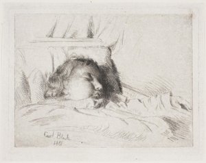 Det sovende barn af Carl Bloch