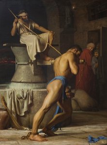 Samson og filistrene af Carl Bloch