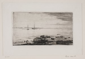 Strandparti ved Hellebæk af Carl Bloch