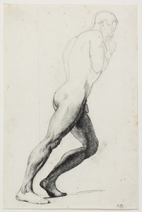 Studie til Samsons ben til museets billede "Samson hos Filistrene" (kms830) af Carl Bloch