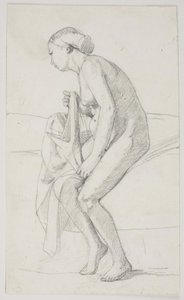 Studier til museets maleri "Jairi datter" (kms835) af Carl Bloch