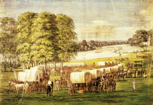 Pionerer krydser sletterne i Nebraska af Carl Christian Anton Christensen