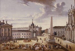 Udsigt over rådhuset, 1772 (se også 330437) af Carl Christian Baron