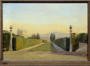 Villa Albanis haver. Maleri af Carl Christian Constantin Hansen (1804-1880) Ec. Dan. af Carl Christian Constantin Hansen