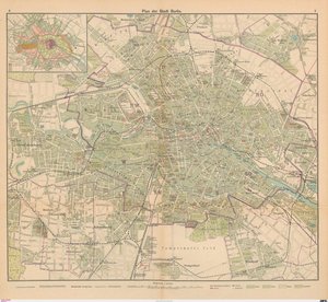 Plan for byen Berlin af Carl Diercke