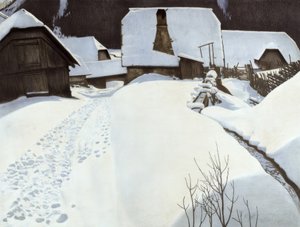 Bondegård om vinteren af Carl Ederer