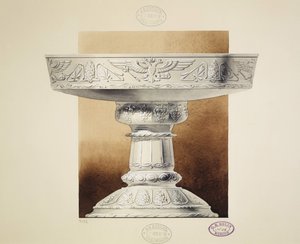 Design af en skål til pickles. Serie Storprinsesse Maria Pavlovnas medgift, 1907-1908