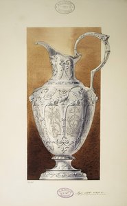 Design af en Ewer. Serie Storprinsesse Maria Pavlovnas medgift, 1907-1908