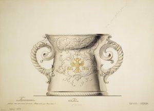 Design af en sølvvase, 1910