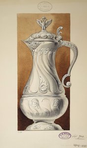 Design af en vinkande. Serie Storprinsesse Maria Pavlovnas medgift, 1907-1908