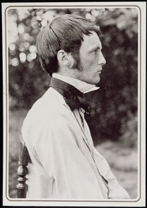 Portræt af Heinrich Vogeler (1872-1942) 1898 (bw foto)