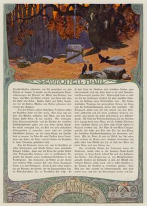 Grove of Fetters of the Semnones (farve litho) af Carl Emil Doepler