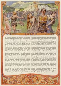 Idis, germansk gudinde (farve litho) af Carl Emil Doepler