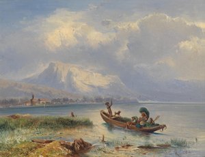 På vej hjem efter høhøsten af Carl Franz Emanuel Haunold