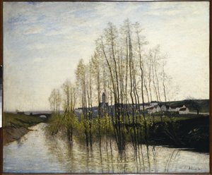 Flodlandskab, Champagne af Carl Fredrik Hill