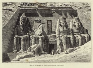 Egypten - Facade af det underjordiske tempel Abu Simbel