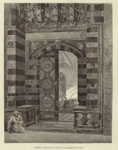 Egypten - Porten til Al-Azhar-moskeen af Carl Friedrich Heinrich Werner