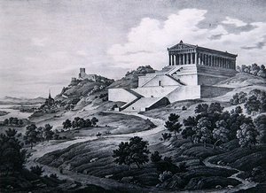 The Walhalla (litho) af Carl Friedrich Heinzmann