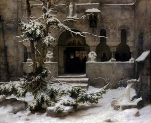 Klosterhave i sne