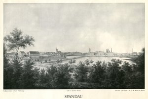 Udsigt over byen Spandau omkring 1860 af Carl Frühsorge